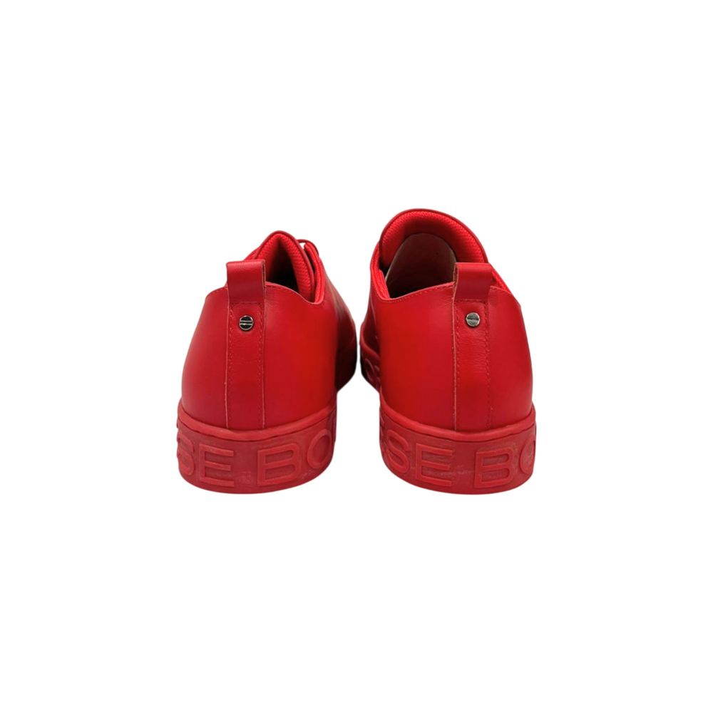 Red Leather Men Sneaker
