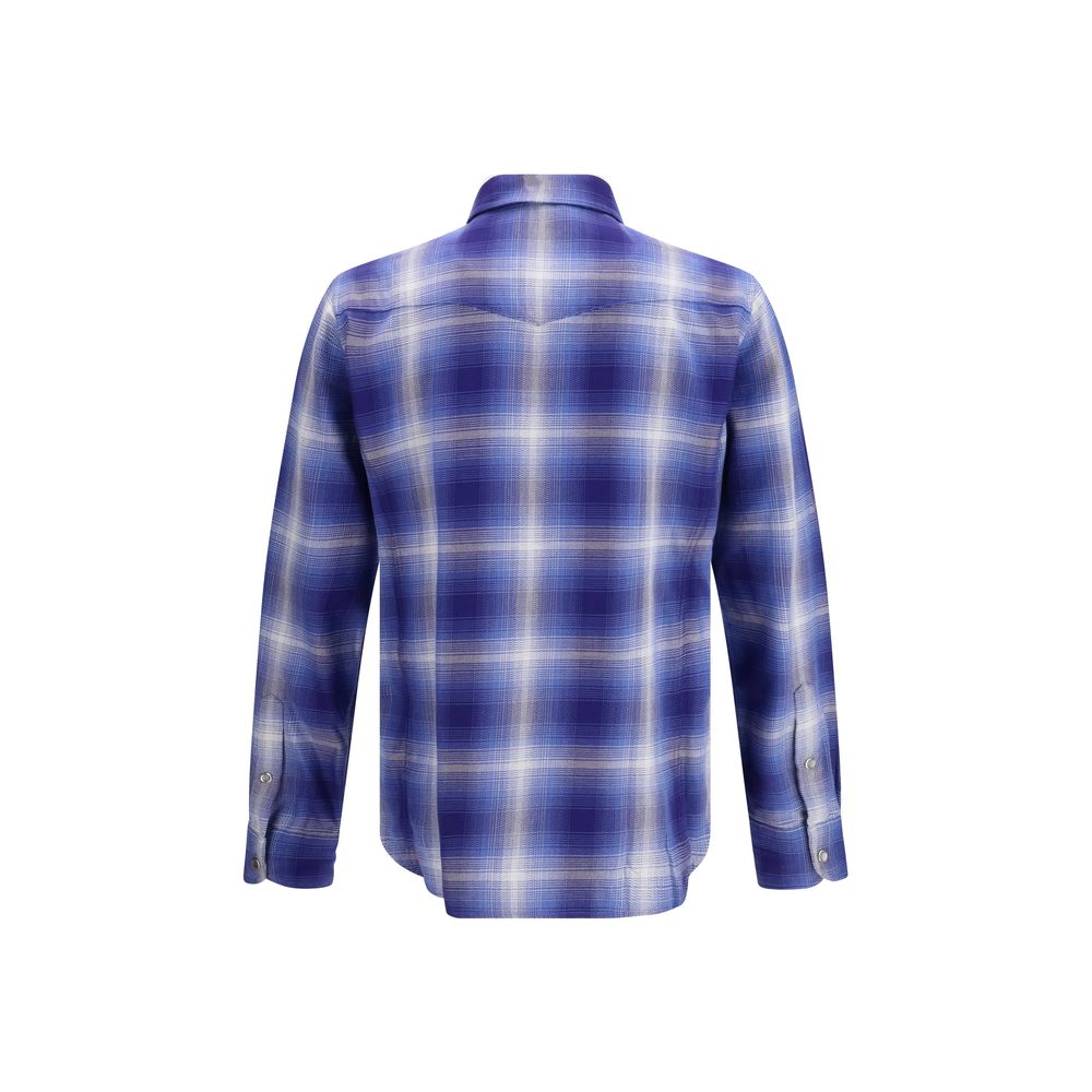 Blue Cotton Pattern Shirt