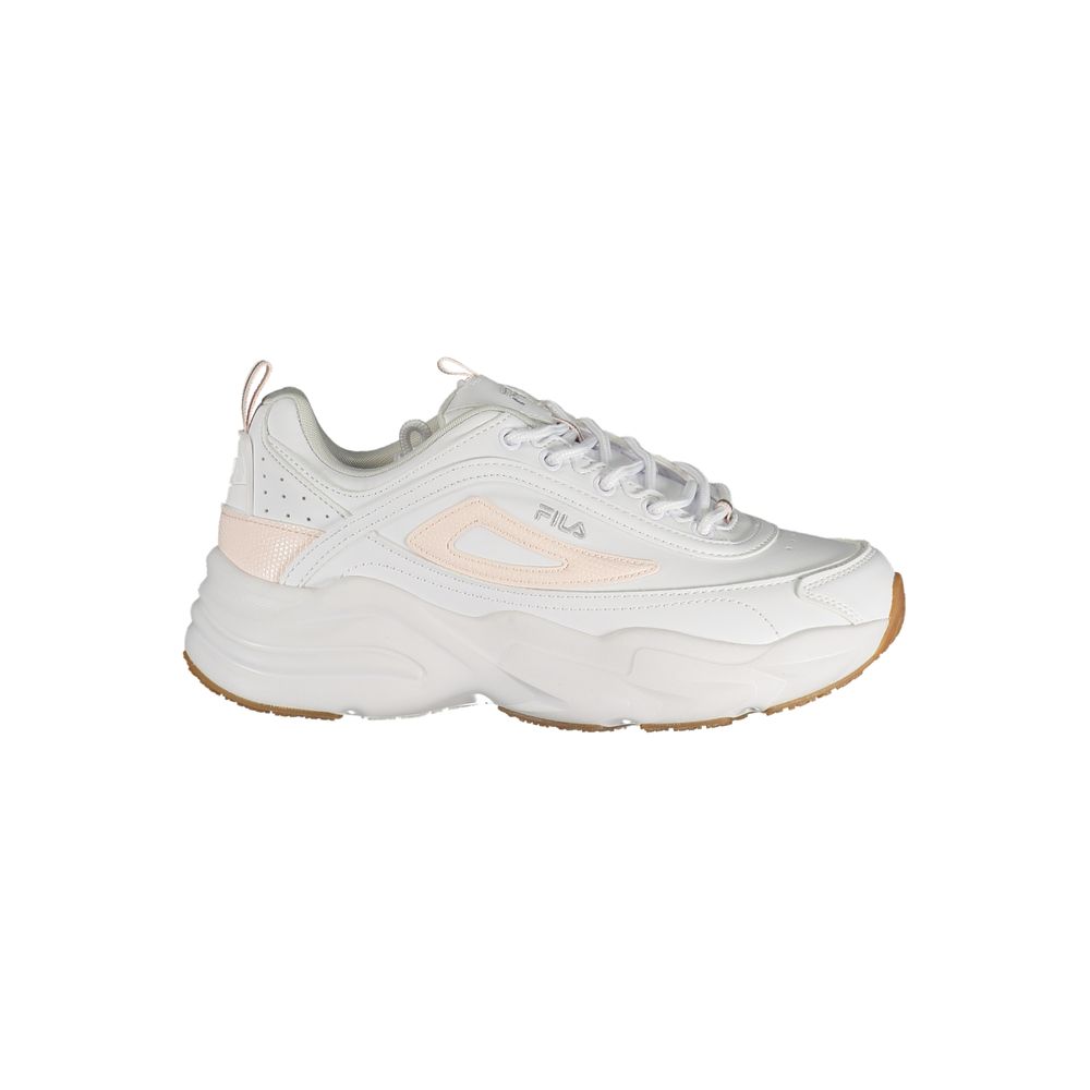 White Polyester Women Sneaker