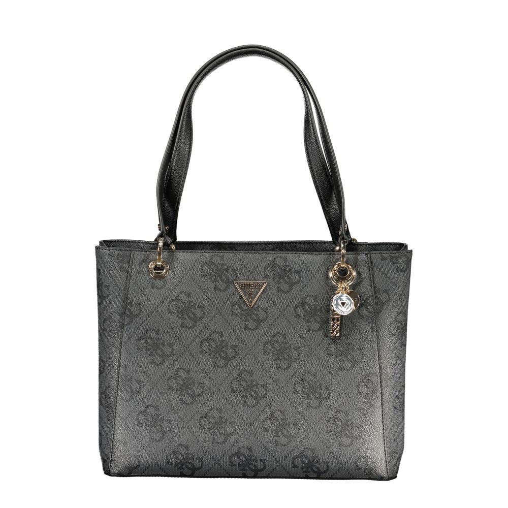 Black Polyurethane Women's Handbag
