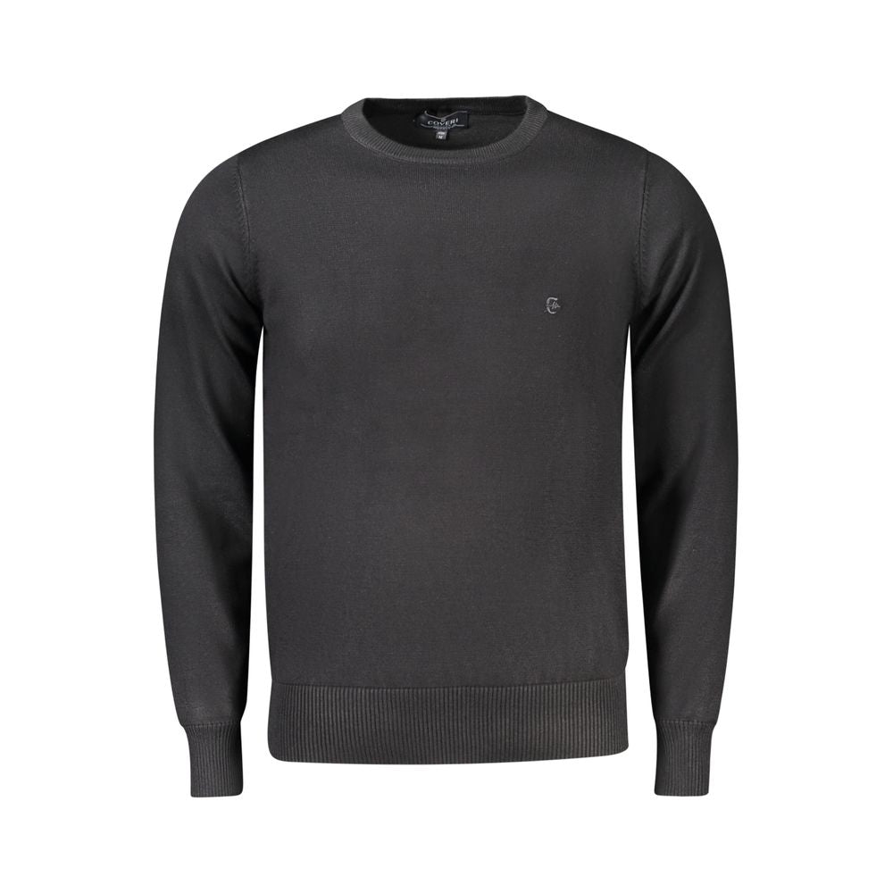 Black Viscosa Mens Sweater