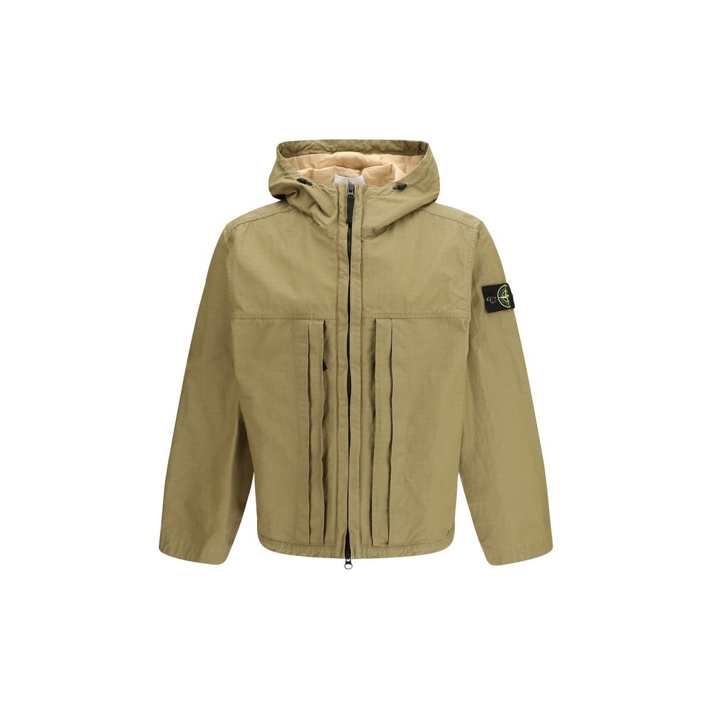 Bicolor Cotton Shell Jacket