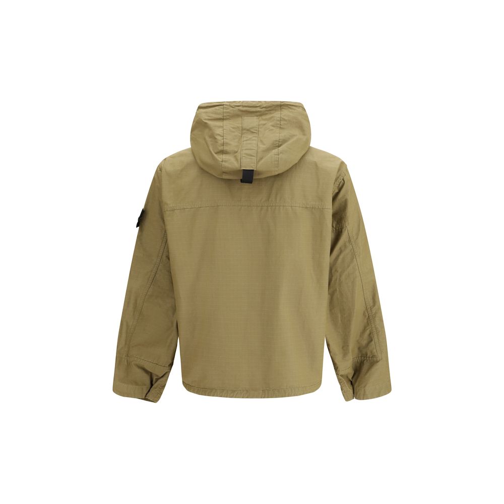 Bicolor Cotton Shell Jacket