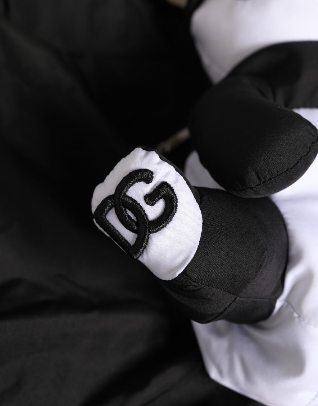 Men Black Polyester Panda Stuffed Ecobag Bag