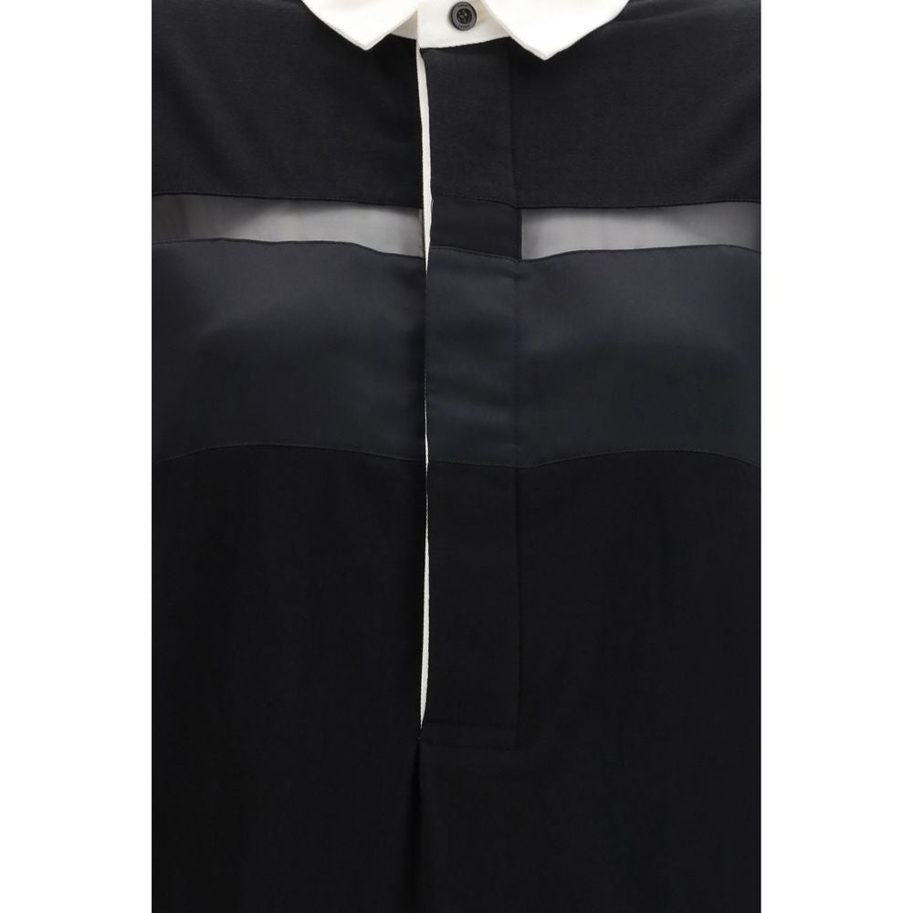 Black Cotton Casual Dress
