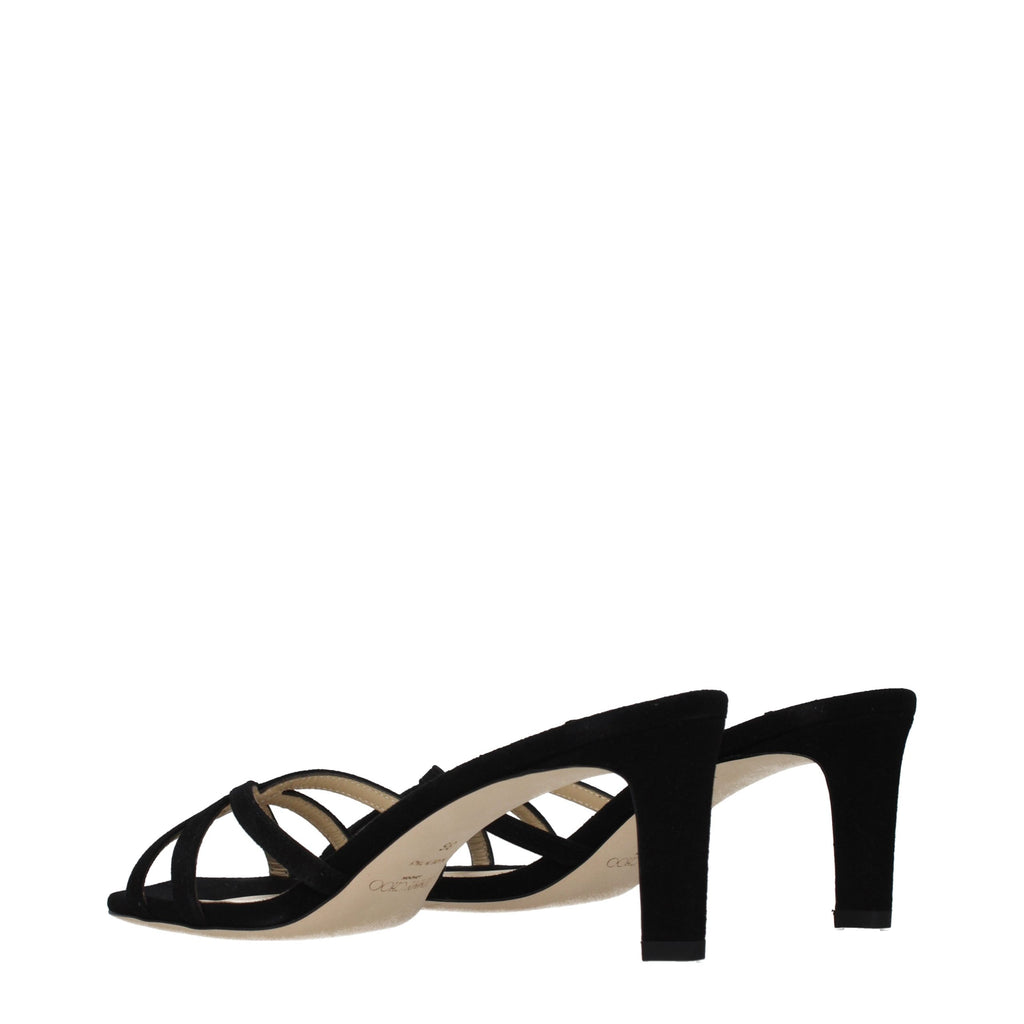 Black Leather Platform Sandals