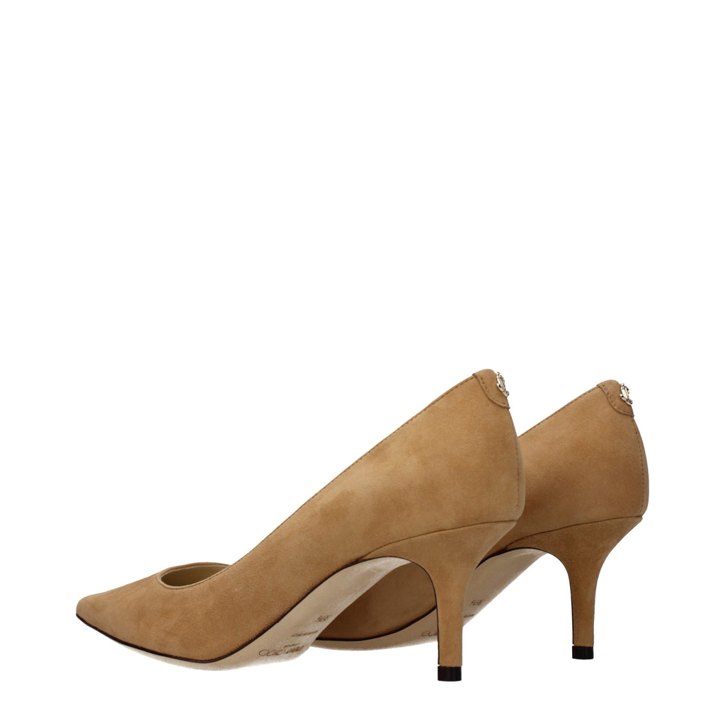 Brown Leather Mid Heel Pumps