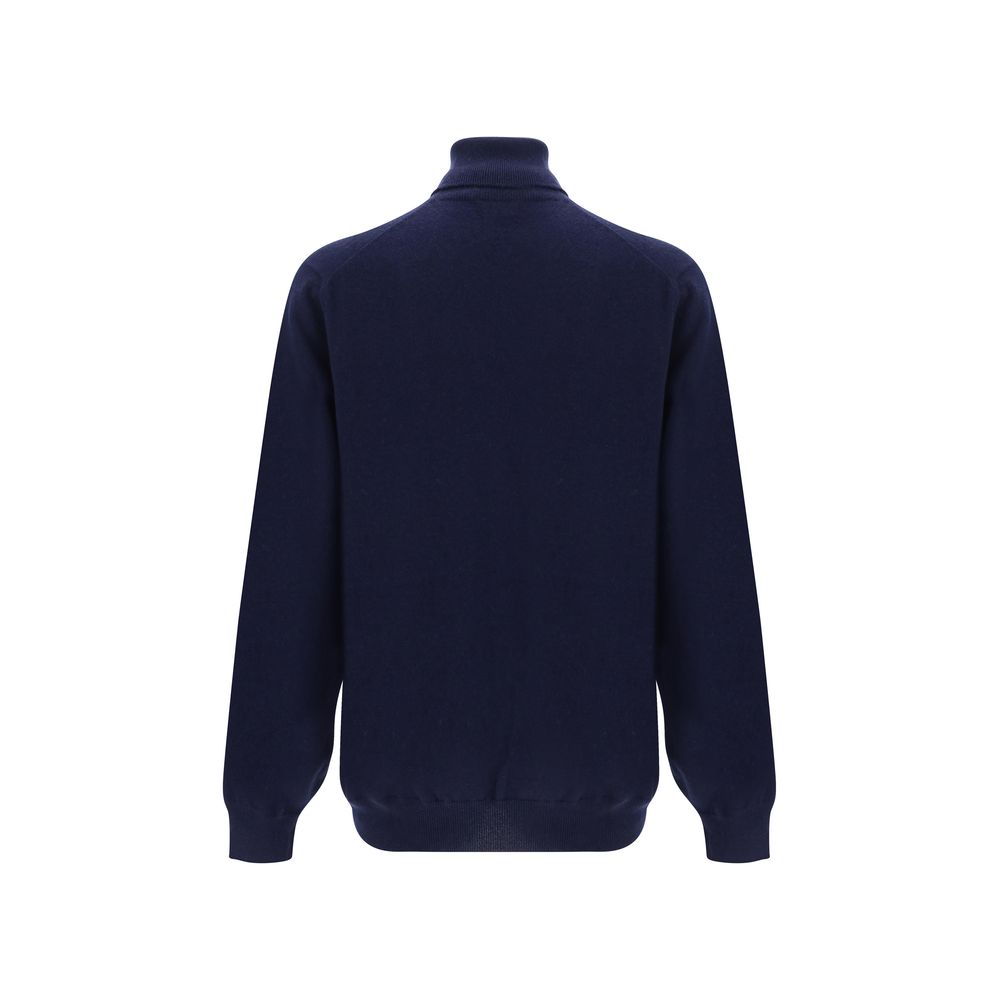 Blue Cashmere Turtleneck