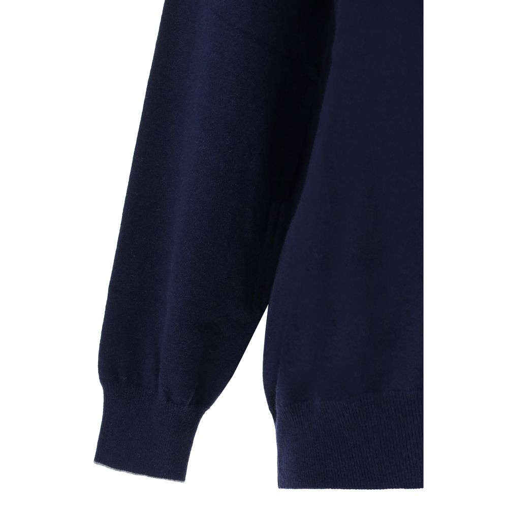 Blue Cashmere Turtleneck