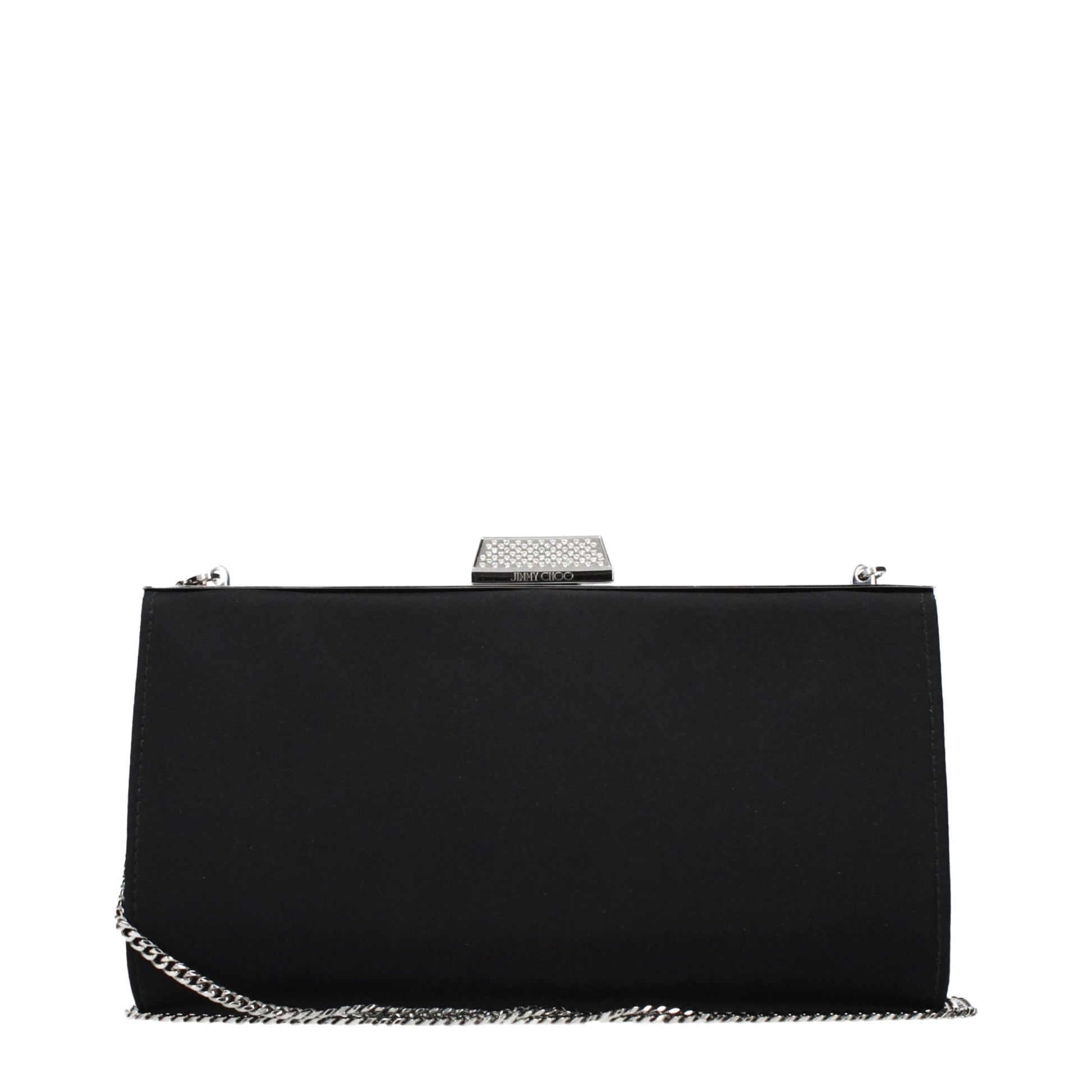 Black Satin Clutch Bag