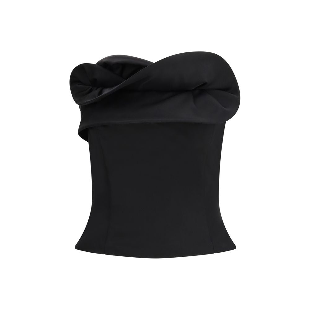 Black Fleece Wool Top