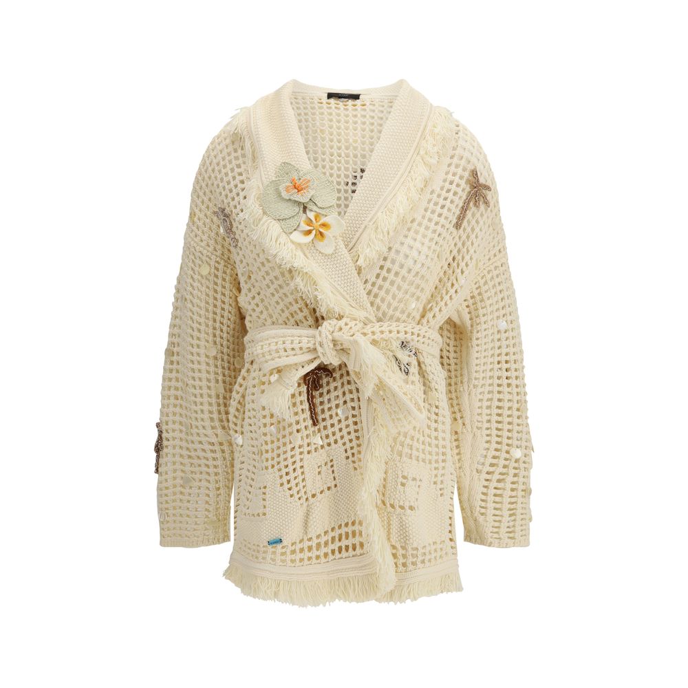 Beige Cotton Cardigan