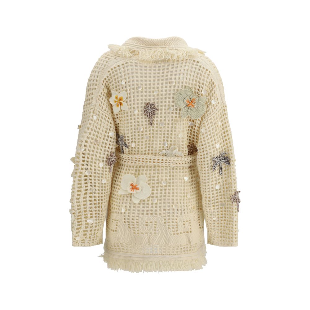 Beige Cotton Cardigan