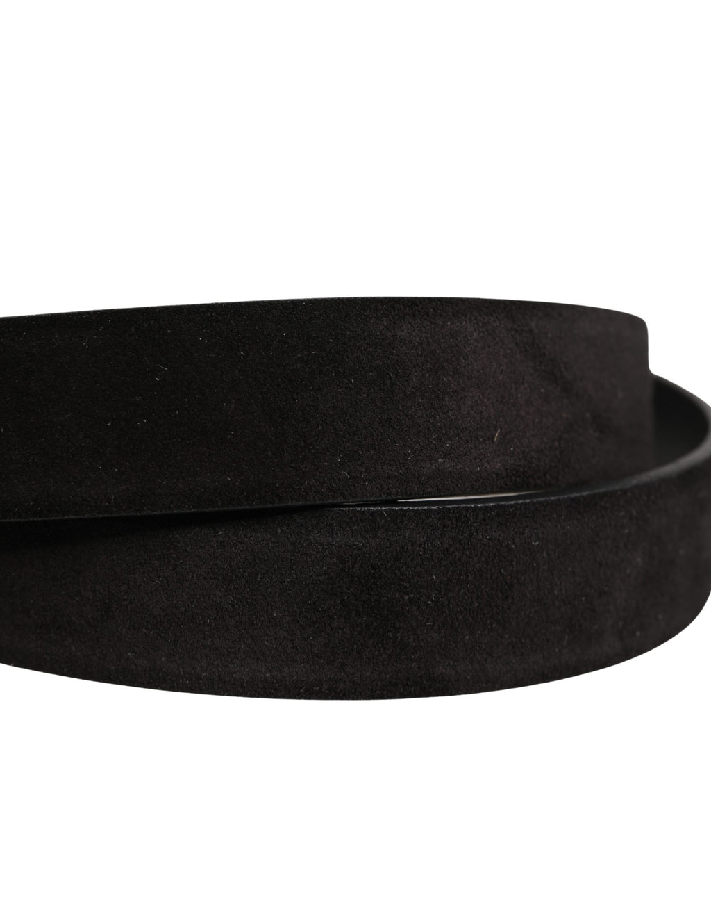 Black Calfskin Leather Silver Metal Buckle Belt