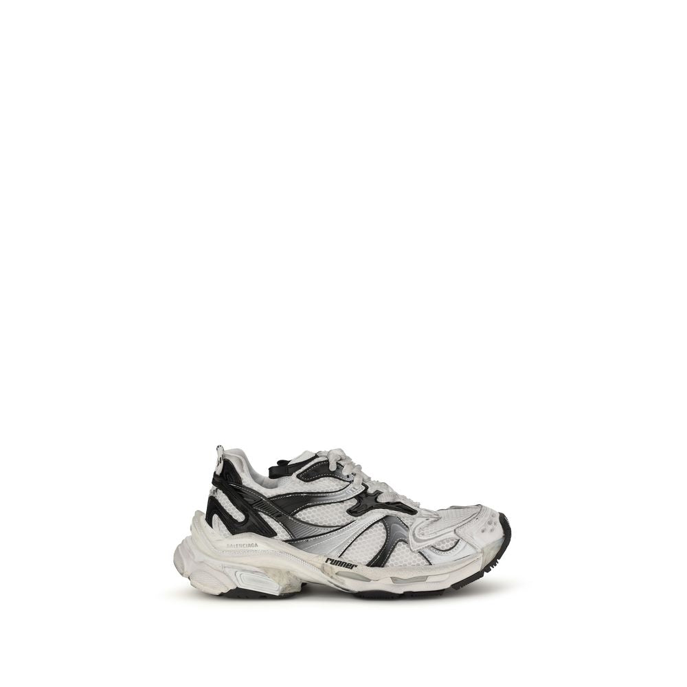 Gray Polyethylene Athletic Sneakers