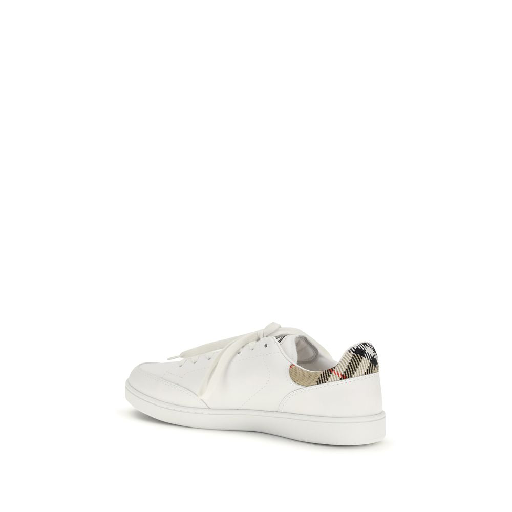 White Calf Leather Bos Taurus Low Top Sneakers