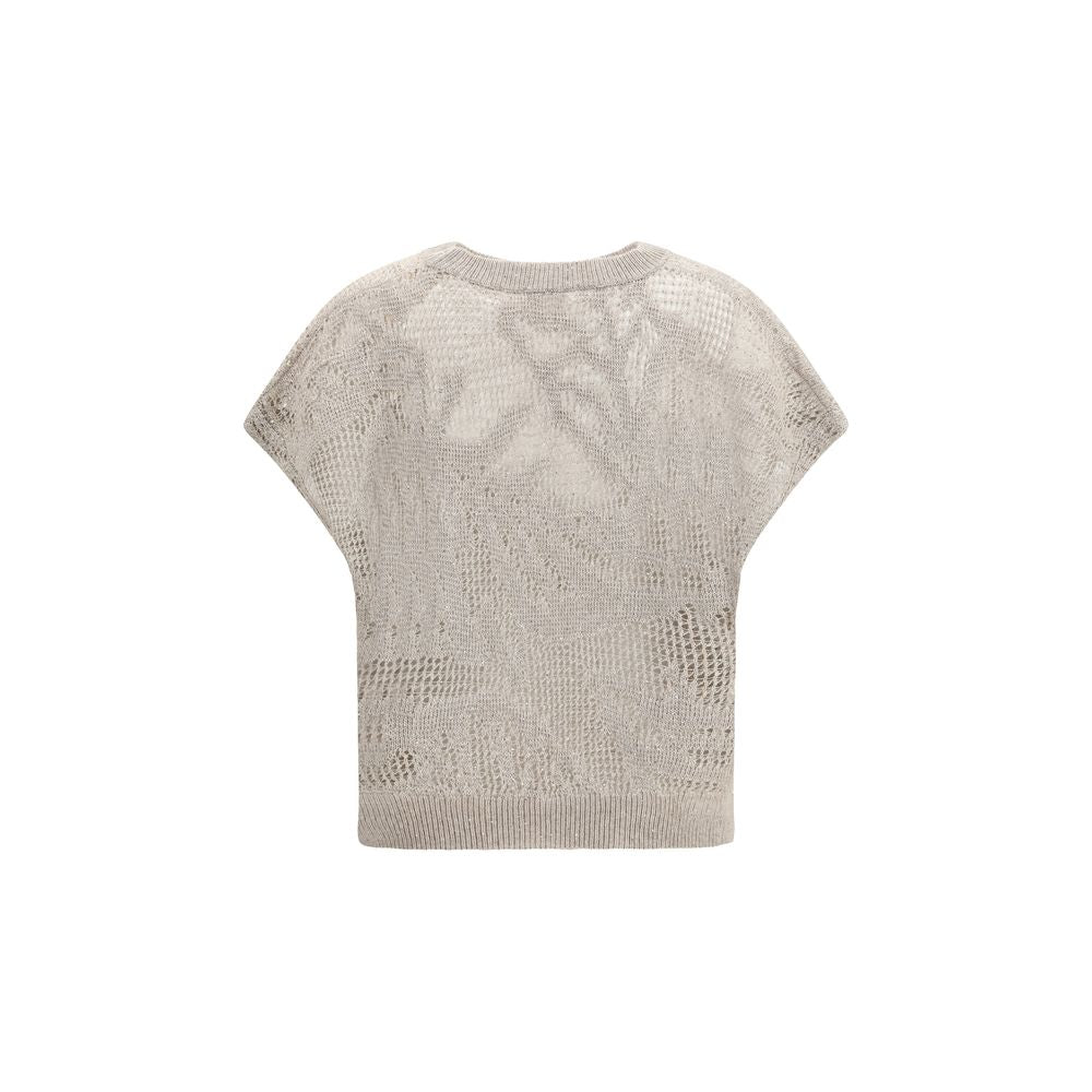 Beige Linen T-Shirt