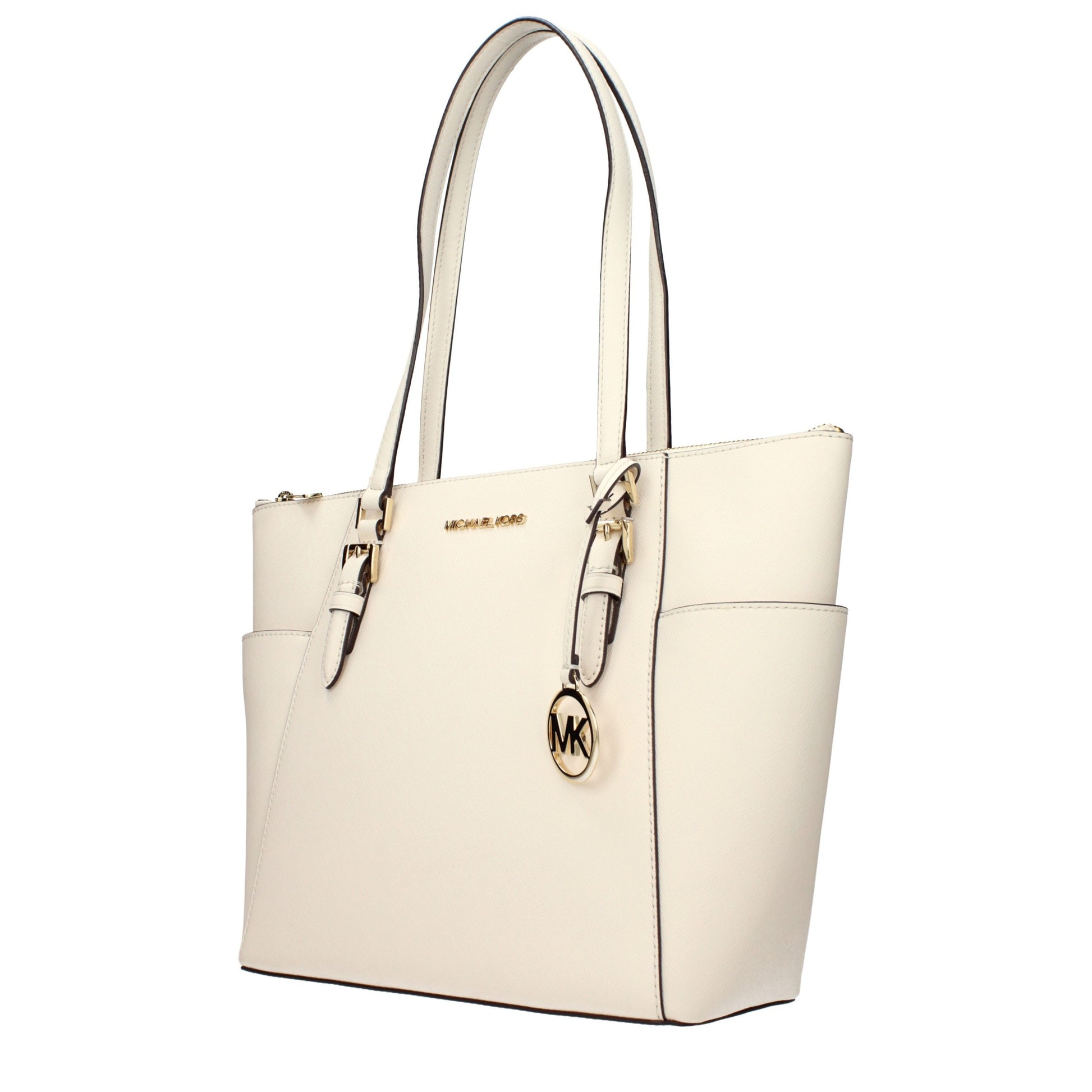 Beige Leather Shoulder Bag