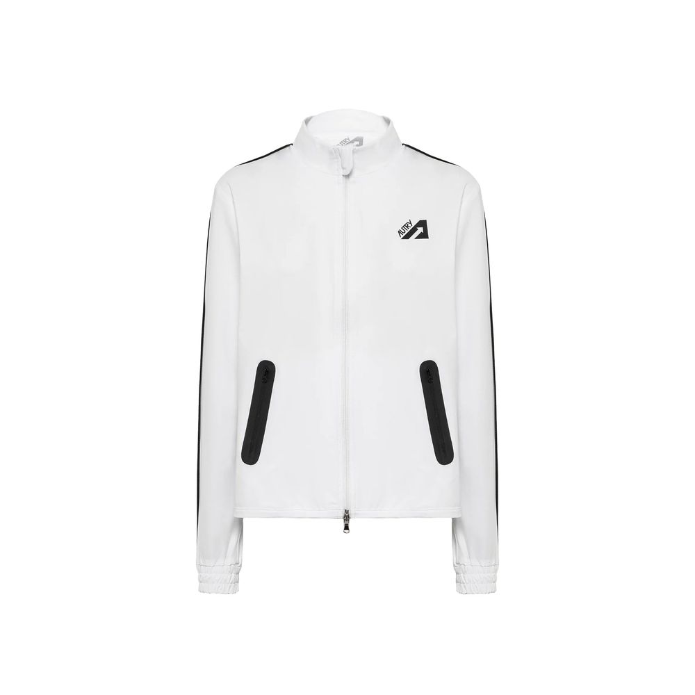 White Elastane Shell Jacket