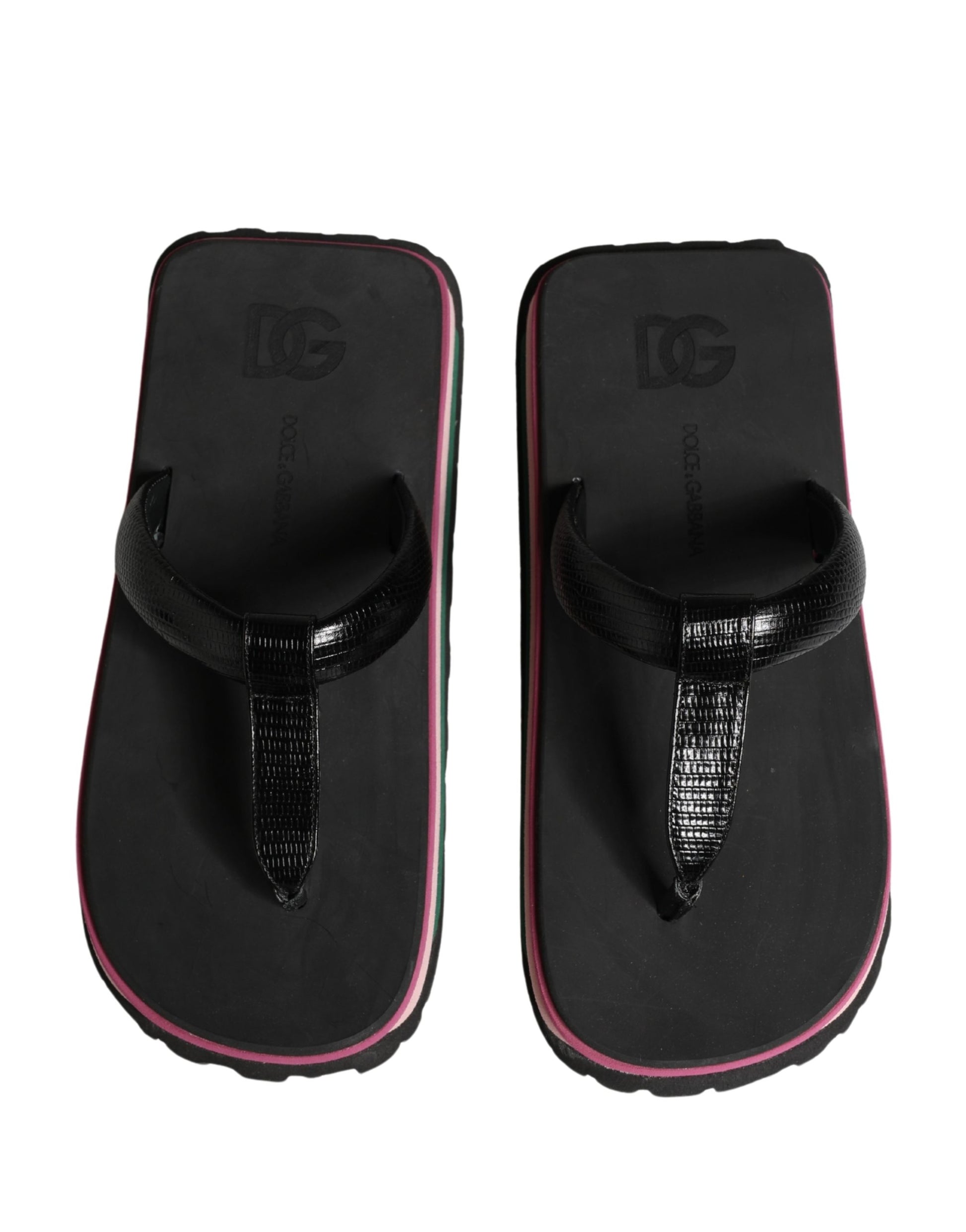 Multicolor Rubber Chunky Flip Flop Shoes