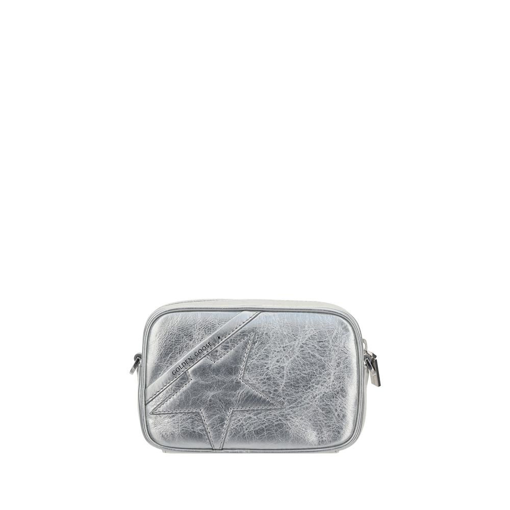 Gray Leather Shoulder Bag