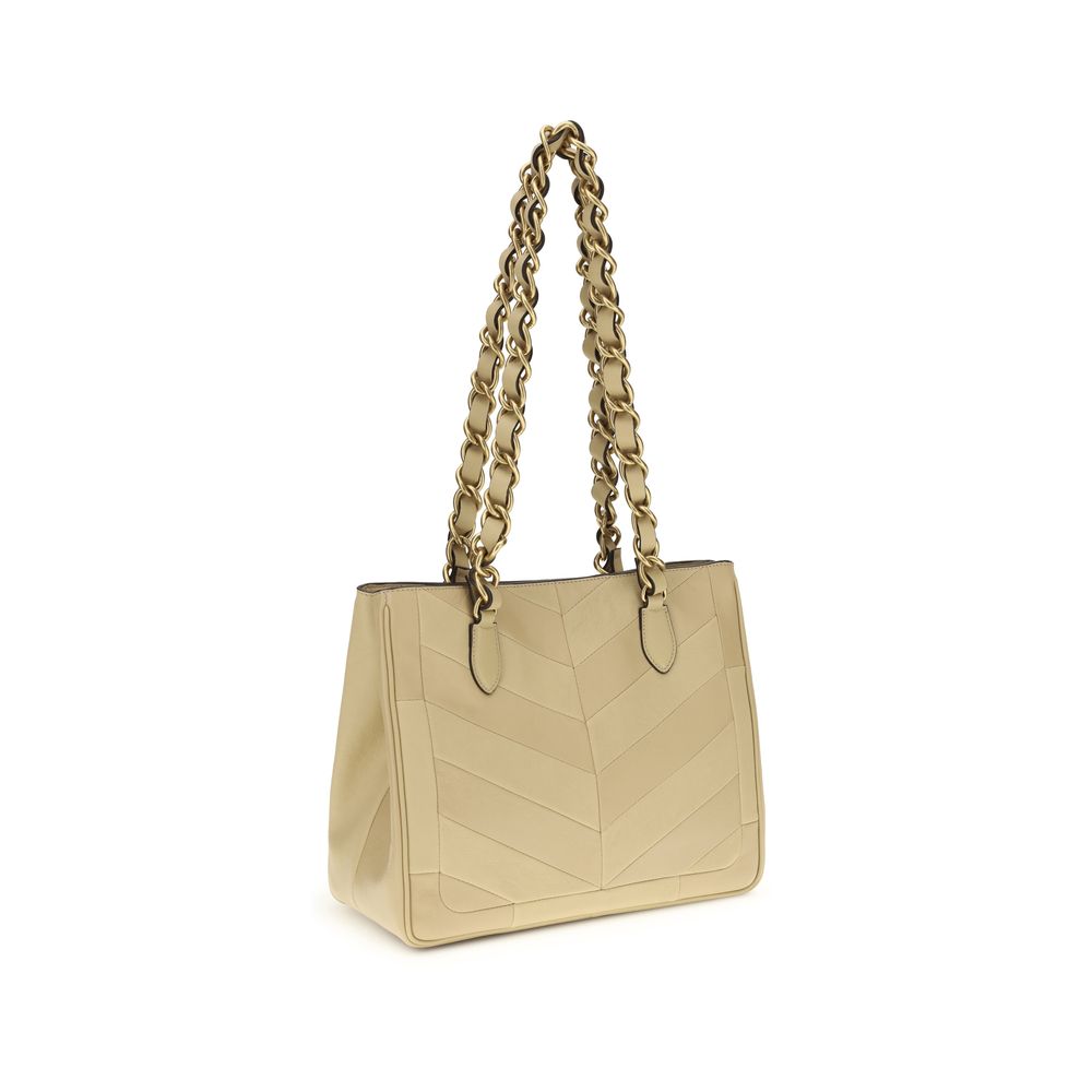 Gold Napa Leather / Calf Bos Taurus Shoulder Bag