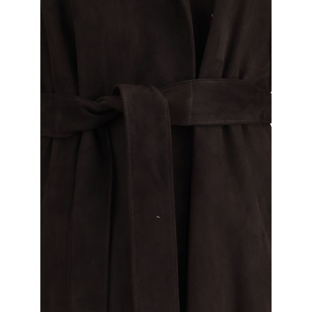 Brown Lamb Leather Coat