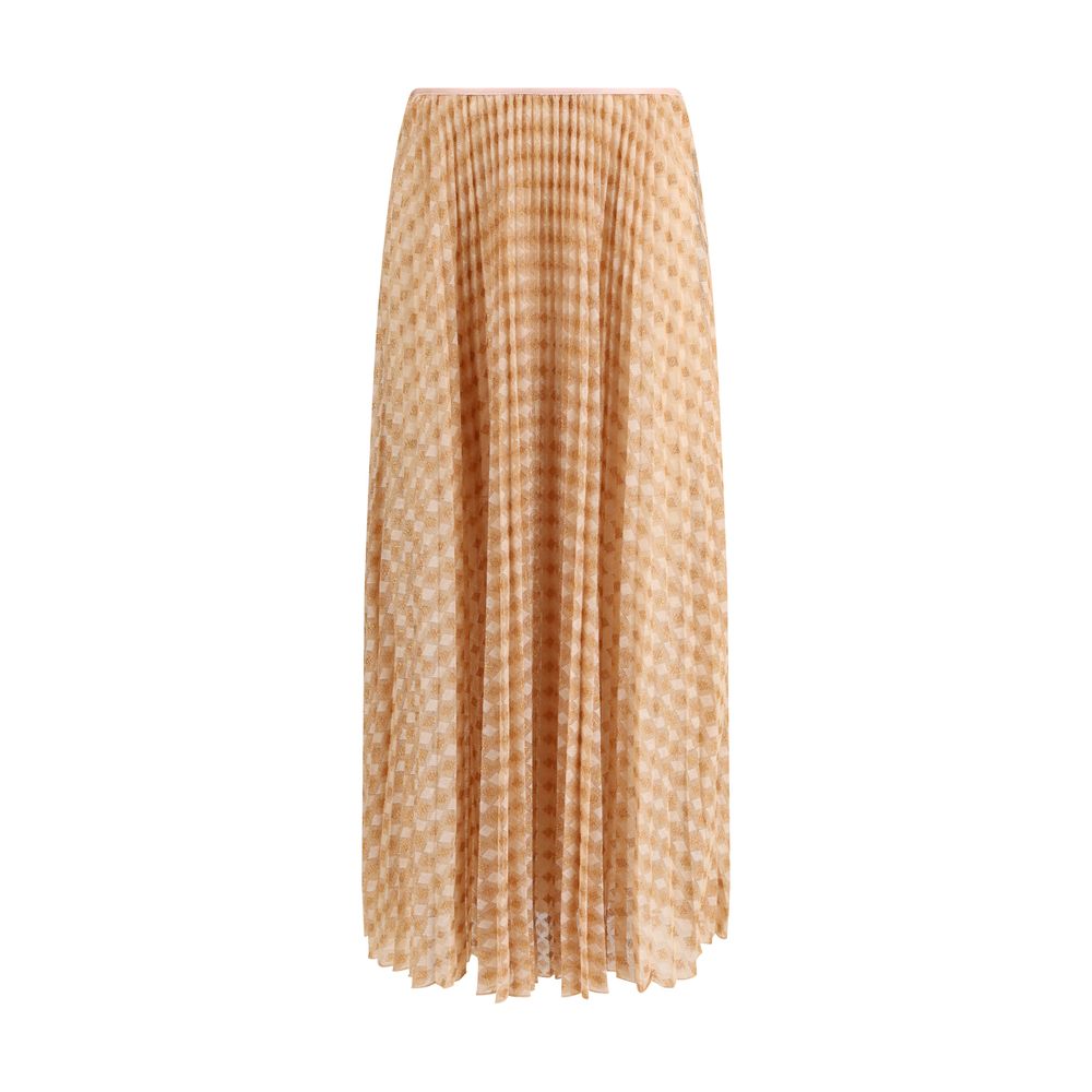 Multicolor Viscose Midi Skirt