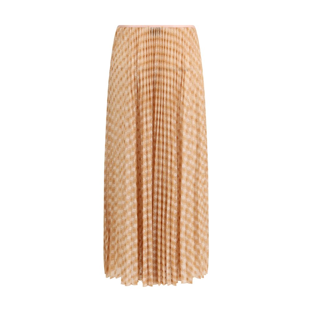 Multicolor Viscose Midi Skirt