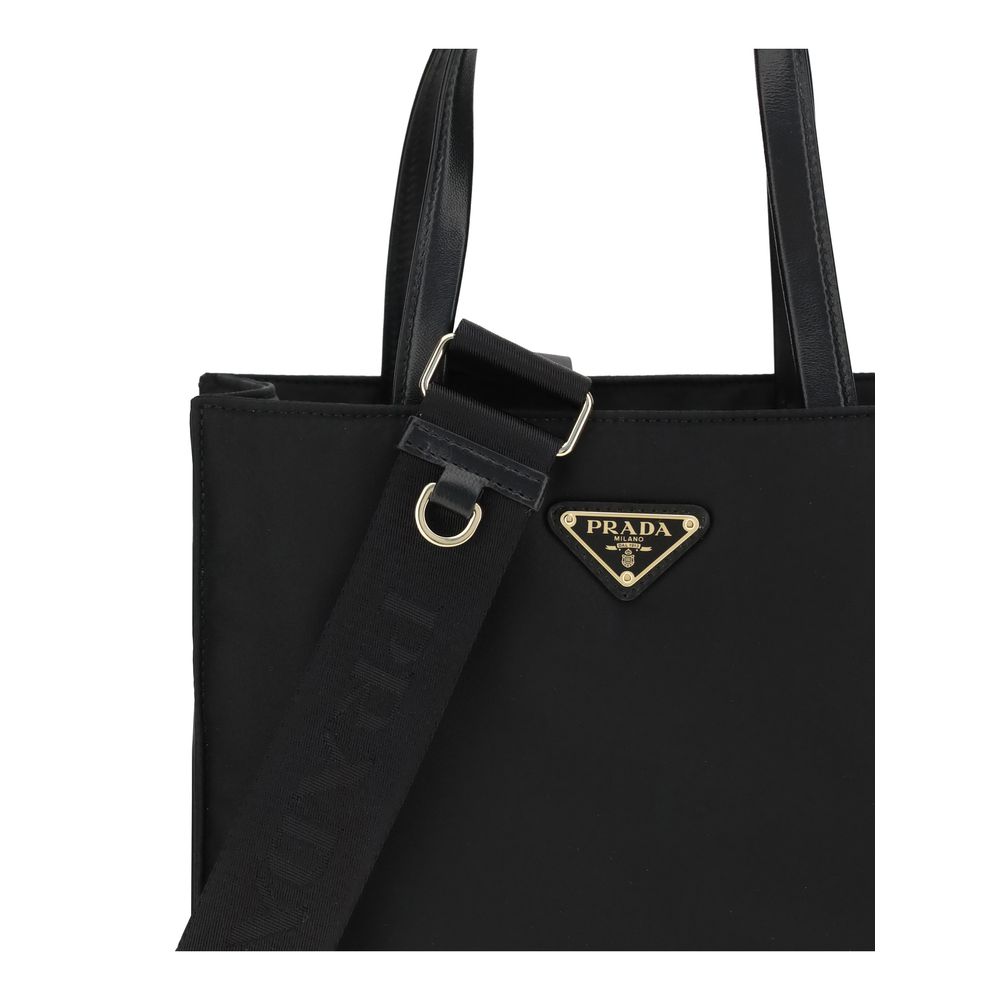 Black Recycled Polyamide Shoulder Bag