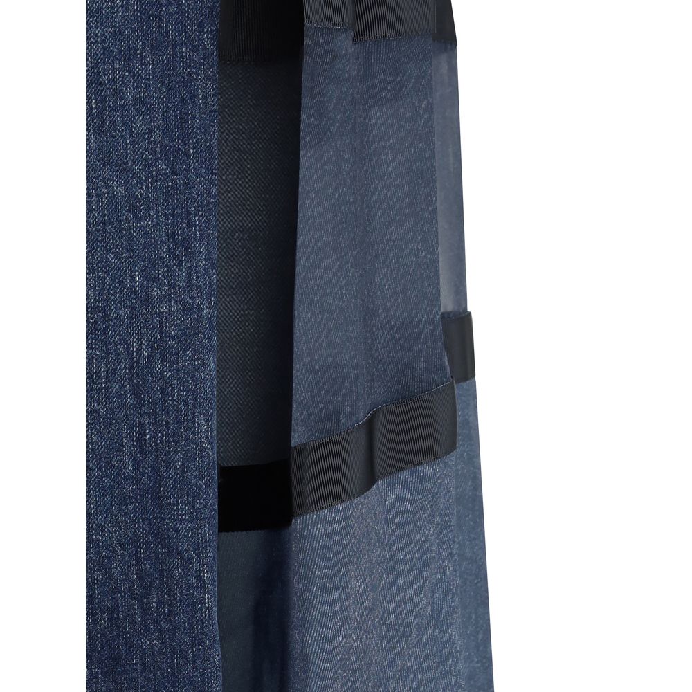 Blue Cotton Cropped Jeans