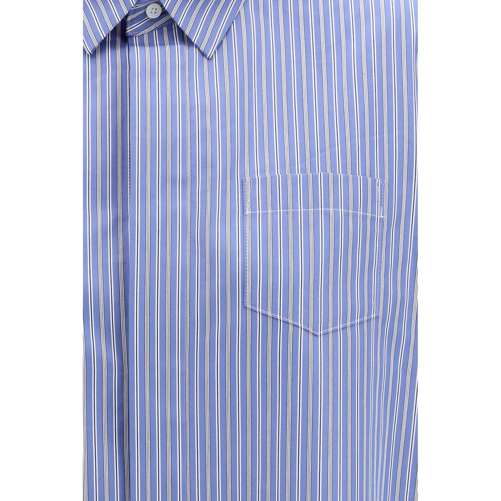 Blue Cotton Pattern Shirt