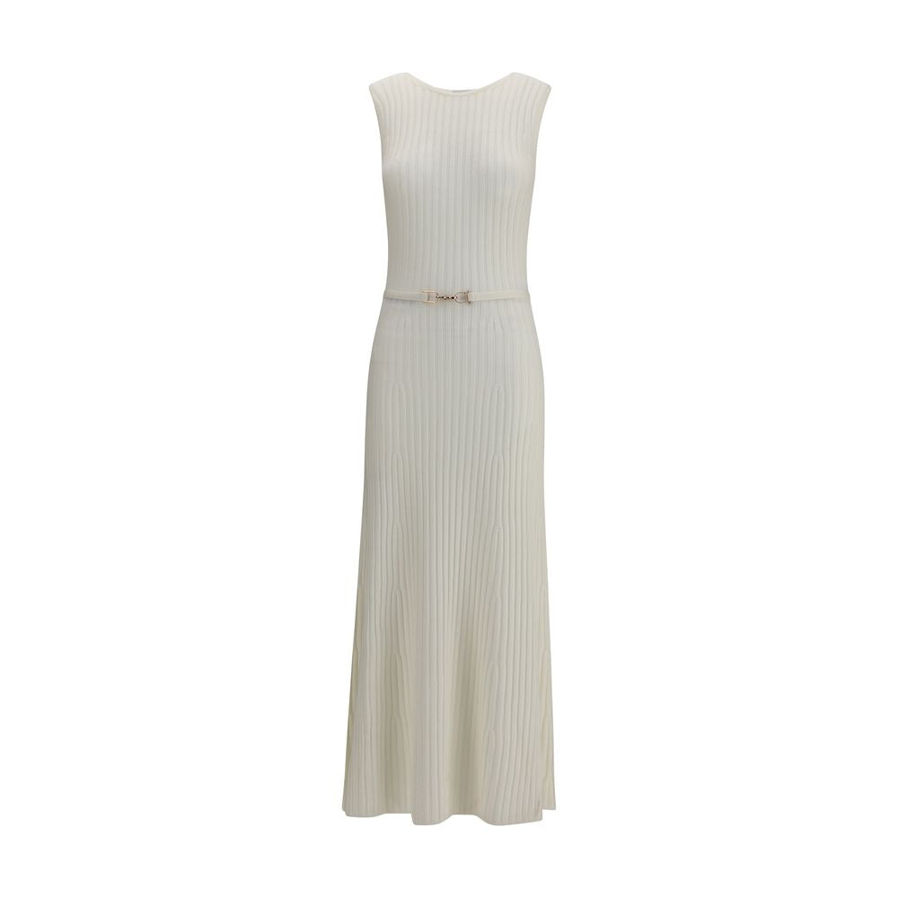 White Wool Casual Dress