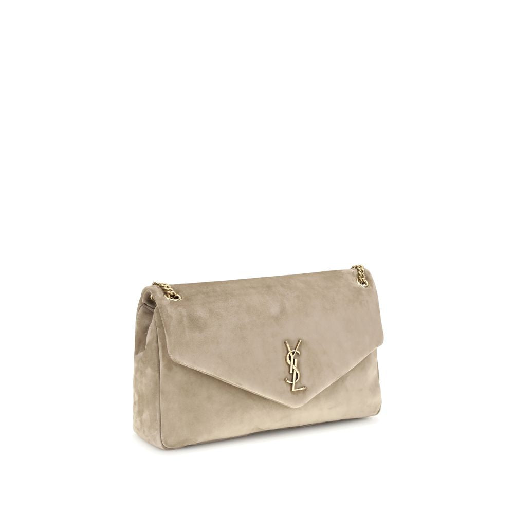 Beige Calf Leather Bos Taurus Shoulder Bag
