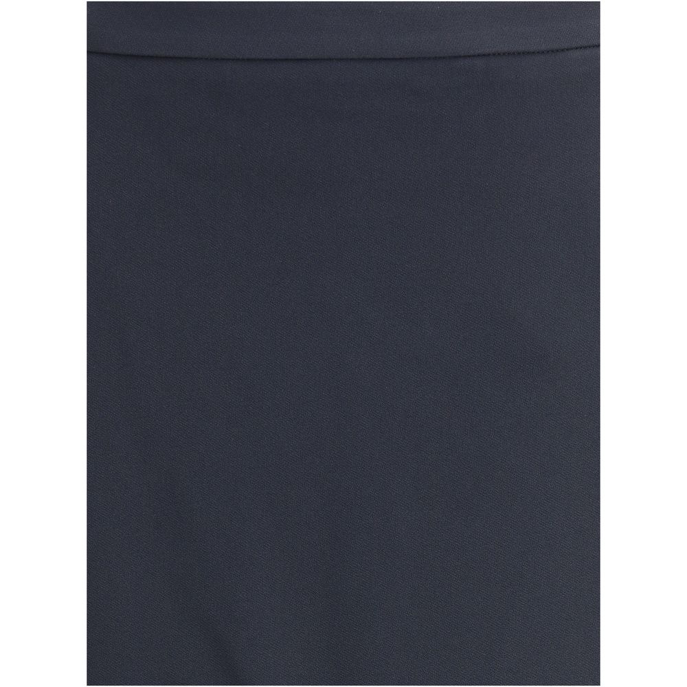 Black Viscose Midi Skirt