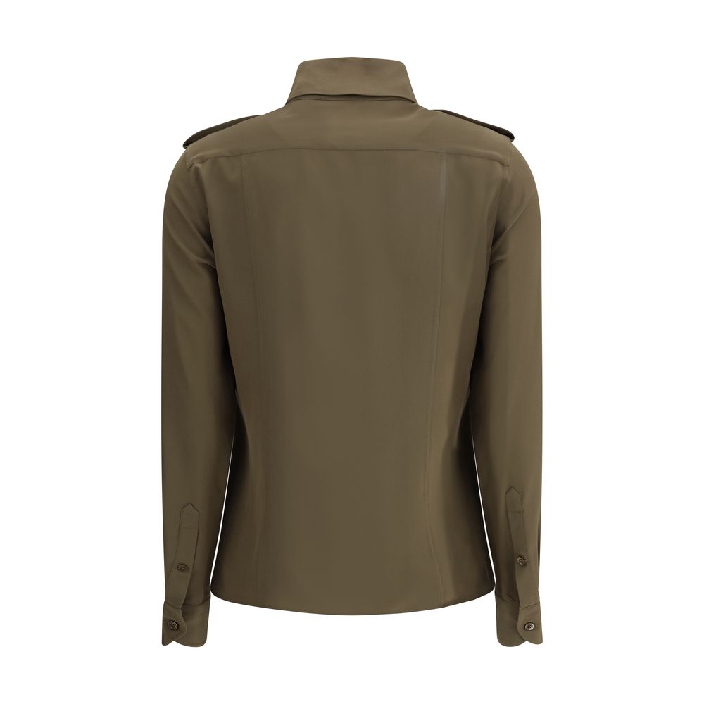 Bicolor Silk Dress Shirt