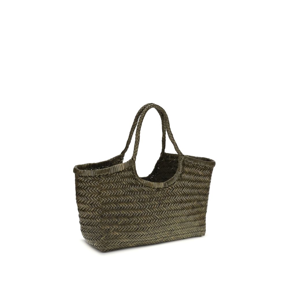 Bicolor Buffalo Leather Shoulder Bag