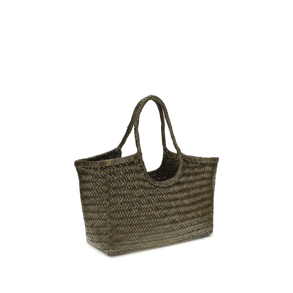 Bicolor Buffalo Leather Shoulder Bag