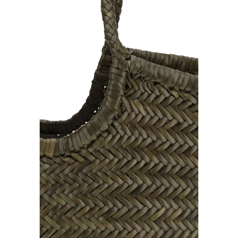 Bicolor Buffalo Leather Shoulder Bag