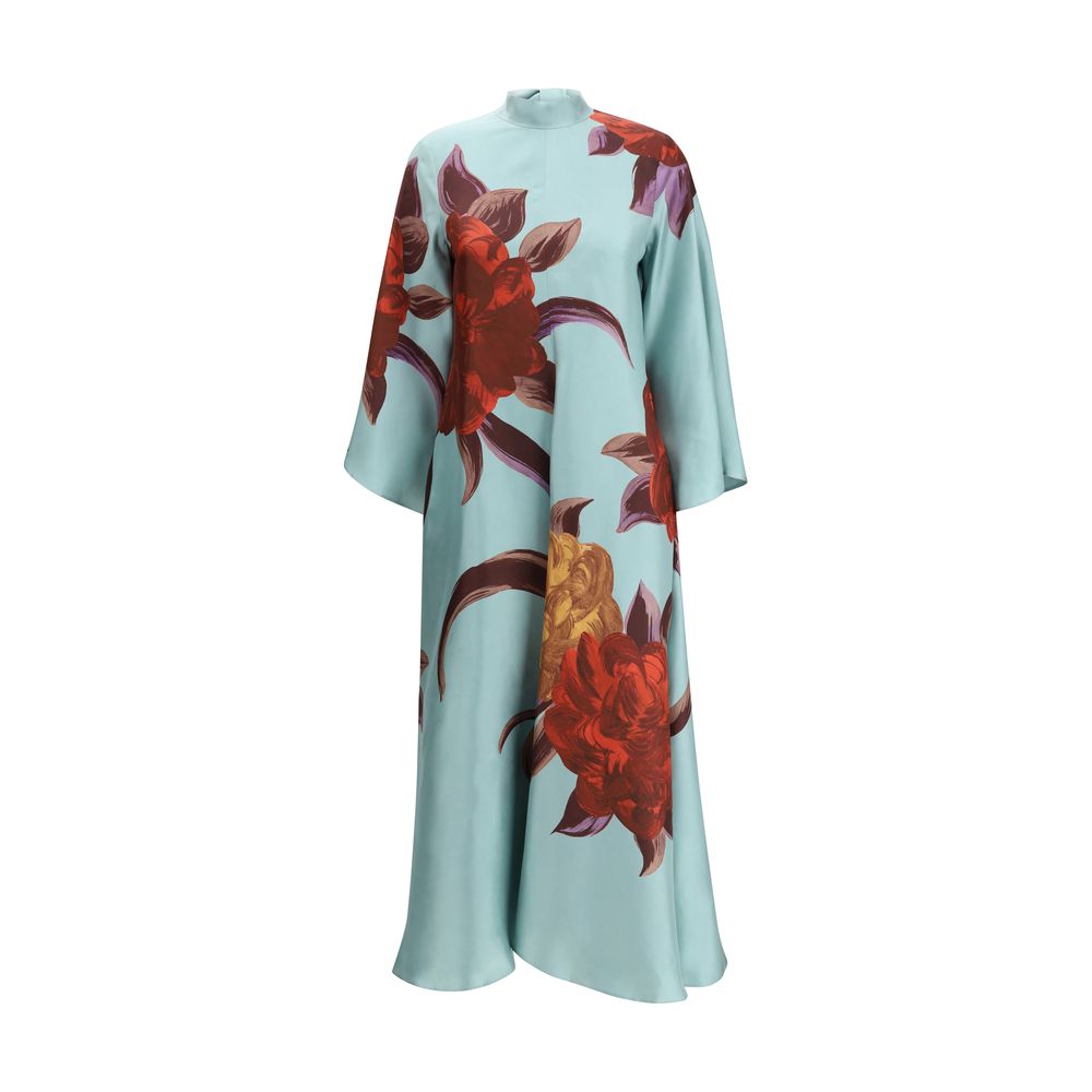 Multicolor Silk Casual Dress