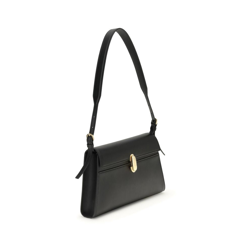 Black Calf Leather Bos Taurus Shoulder Bag