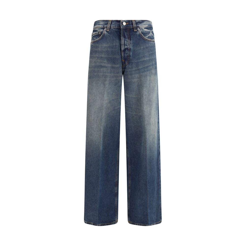 Blue Cotton Relaxed Fit Jeans