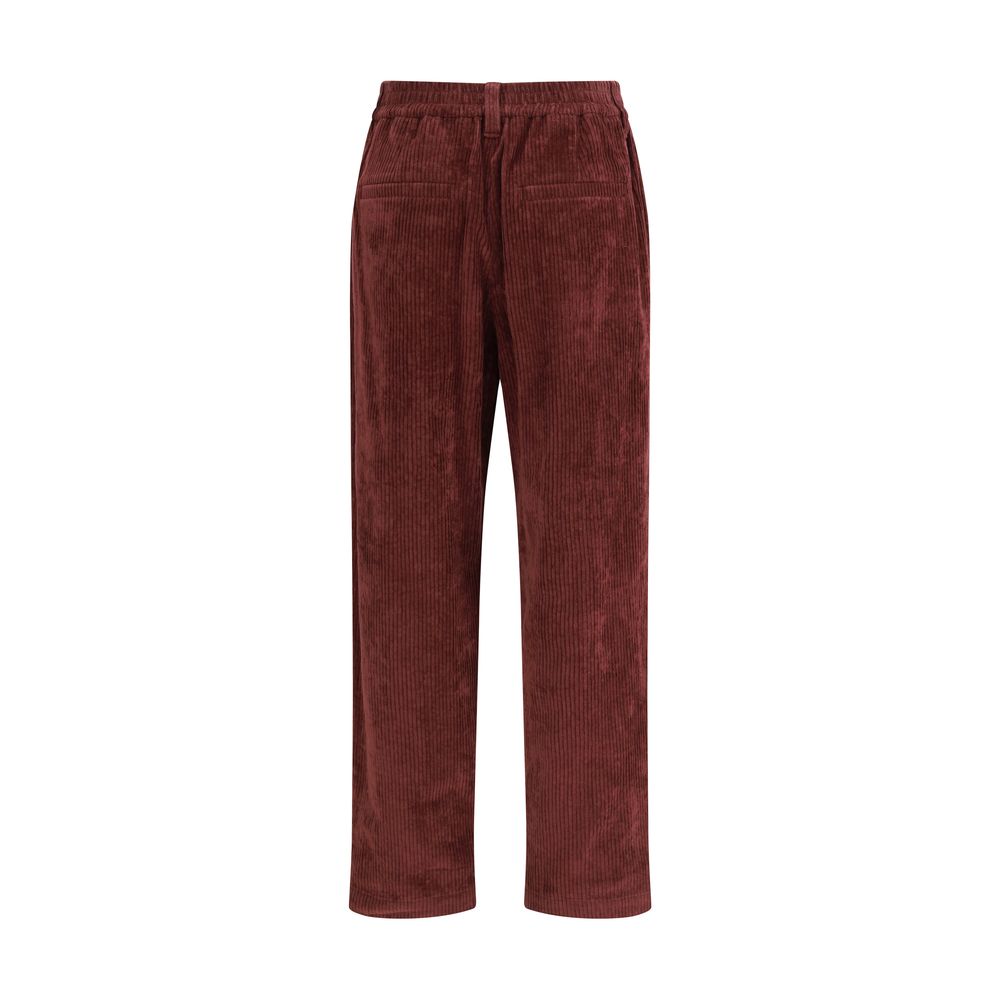 Bordeaux Cotton Casual Pants