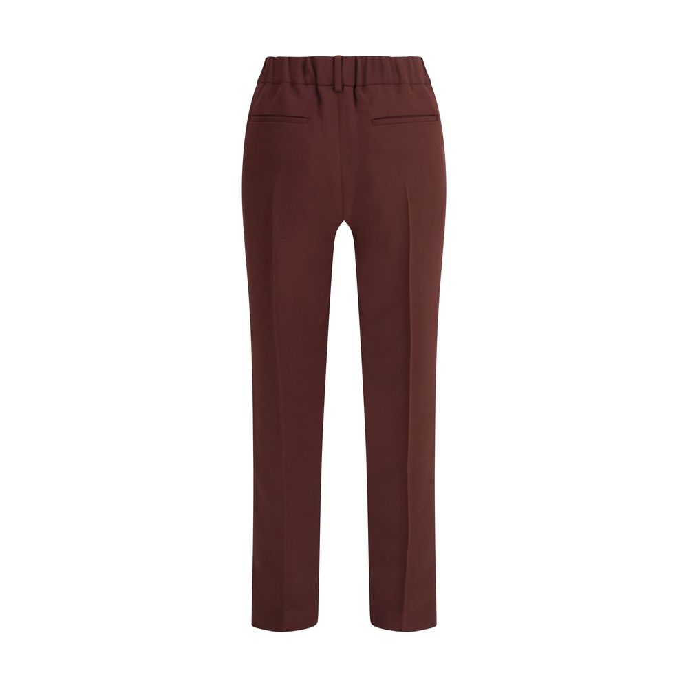 Bordeaux Acetate Casual Pants