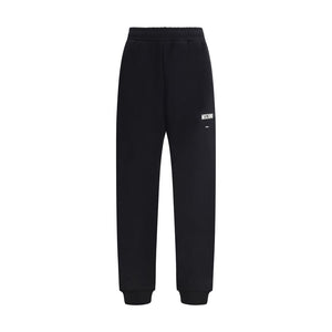 Black Cotton Casual Pants