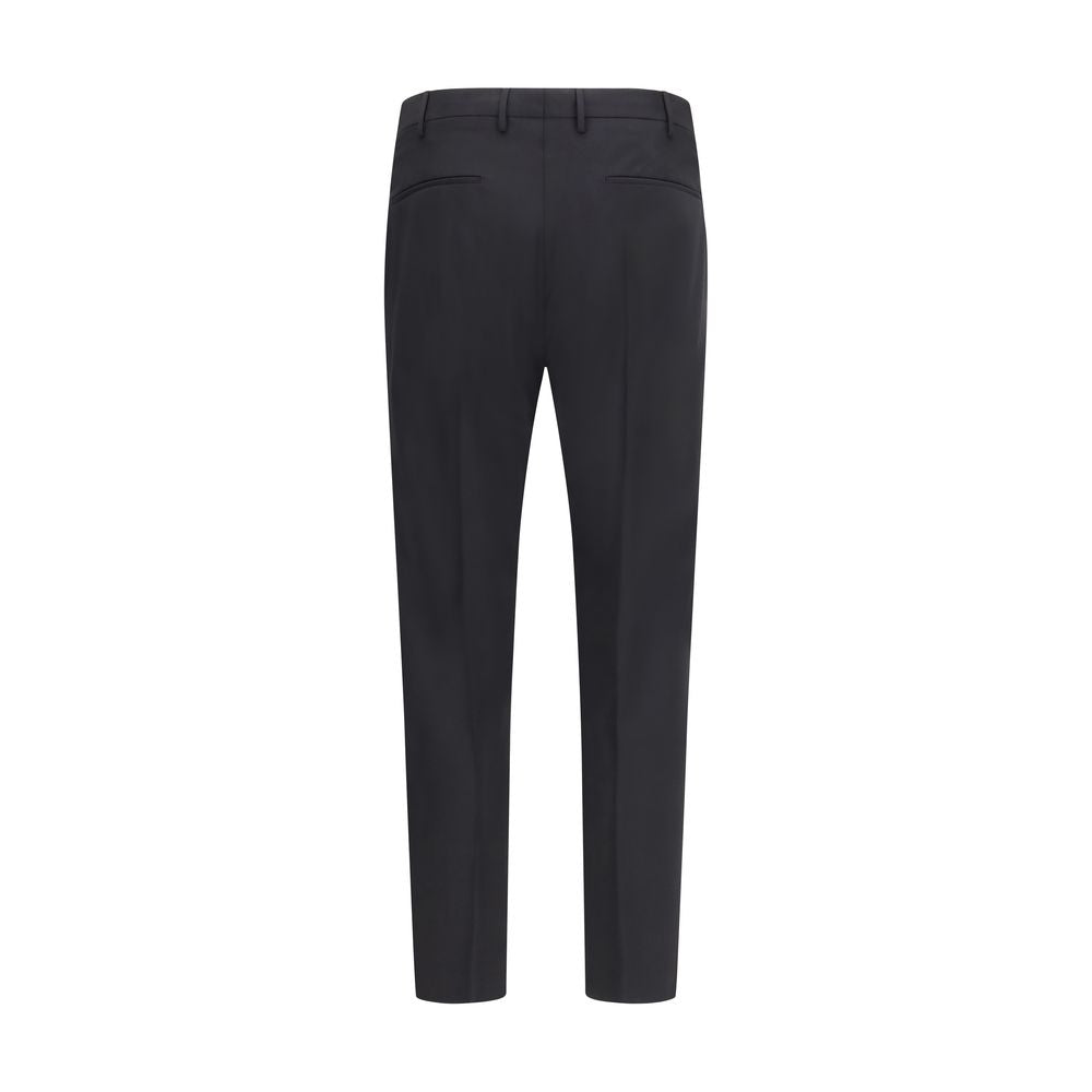 Black Fleece Wool Pants