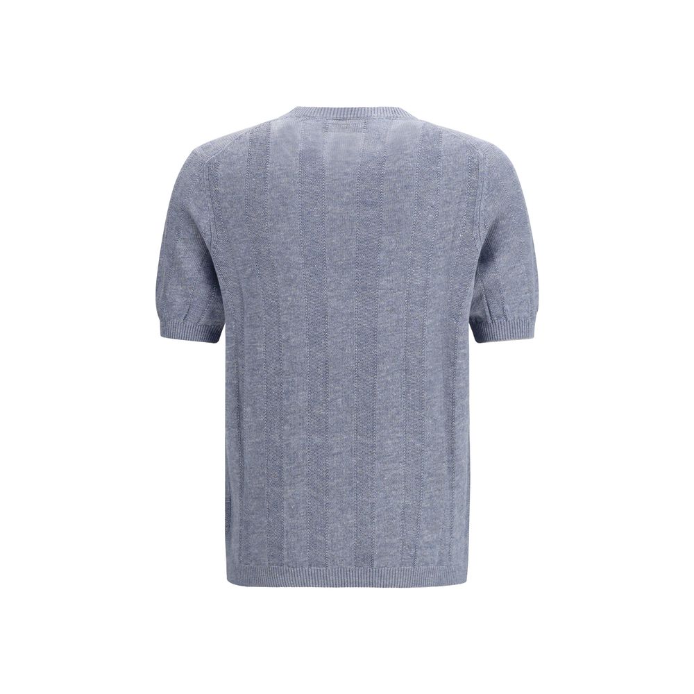 Blue Linen T-Shirt