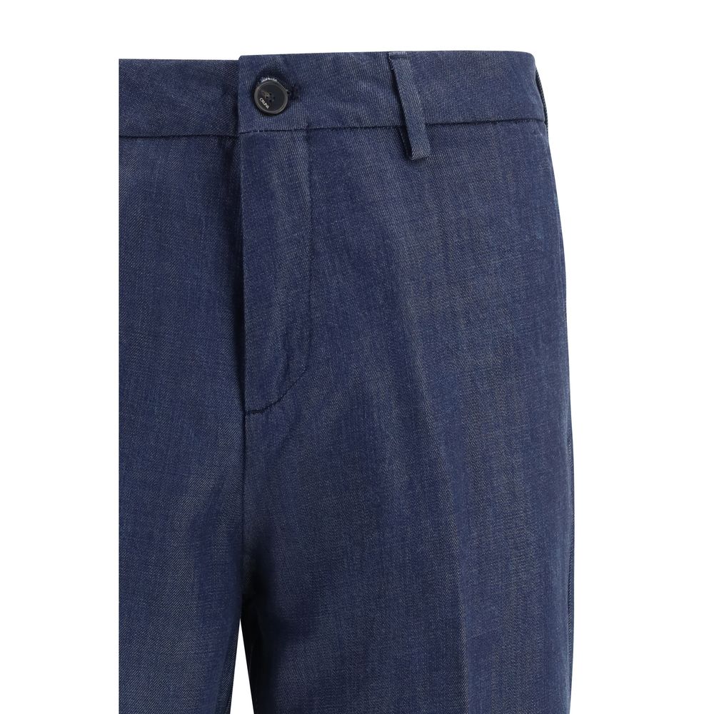Blue Tencel Dress Pants