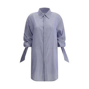 Blue Silk Pattern Shirt