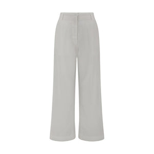 White Cotton Casual Pants